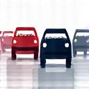 Icon depicting multiple vehicles or a fleet of cars